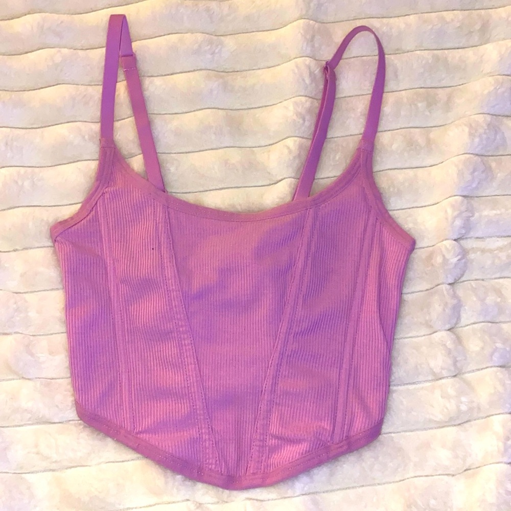 Light purple corset crop top. Size xs
